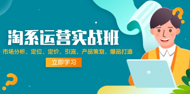 （12186期）淘系运营实战班：市场分析、定位、定价、引流、产品策划，爆品打造-中创网_分享创业项目_助您在家赚钱