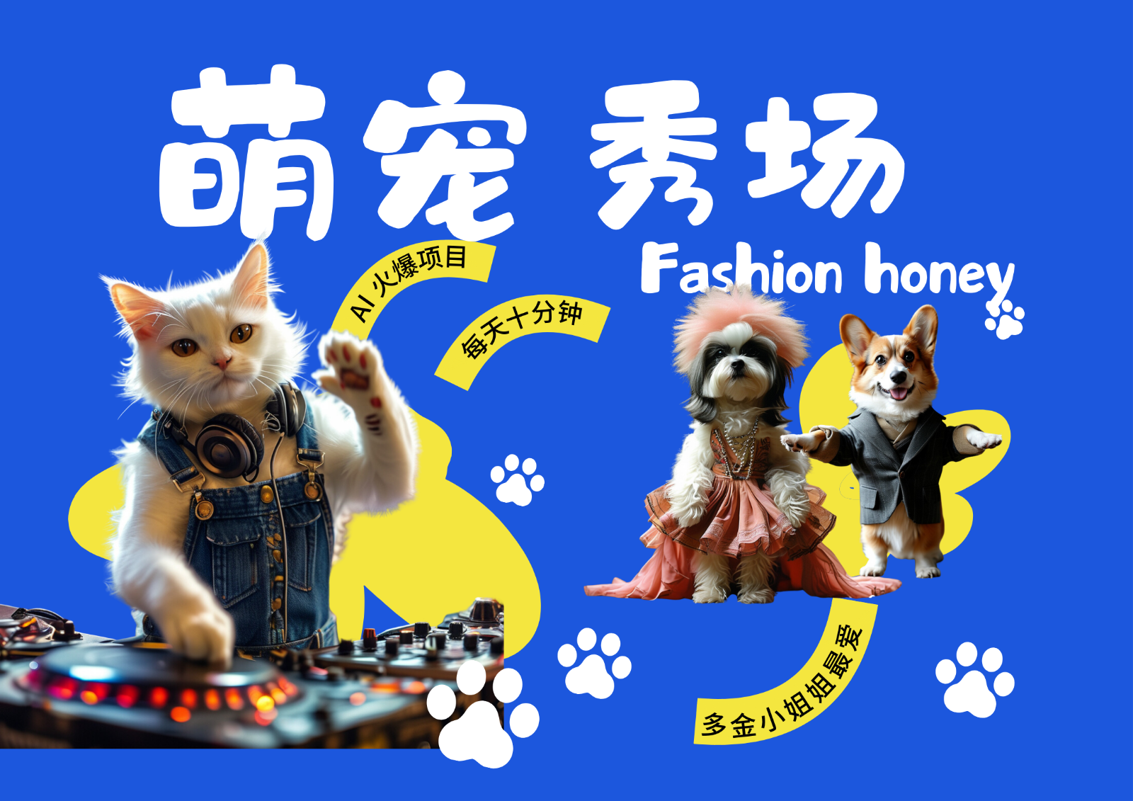 酷飒动物跳舞走秀  时尚喵FASHION汪 多金小姐姐最爱的 轻松月入破W-中创网_分享创业项目_助您在家赚钱