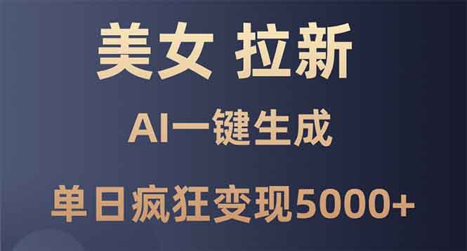 （13866期）美女暴力拉新，通过AI一键生成，单日疯狂变现5000+，纯小白一学就会！-中创网_分享创业项目_助您在家赚钱