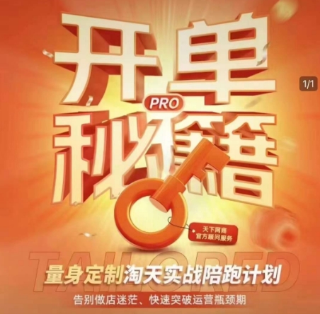 淘宝开单秘籍PRO，量身定制淘天实战陪跑计划，告别做店迷茫、快速突破运营瓶颈期-中创网_分享创业项目_助您在家赚钱