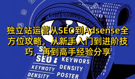 独立站运营从SEO到Adsense全方位攻略，从新手入门到进阶技巧，再到高手经验分享-中创网_分享创业项目_助您在家赚钱